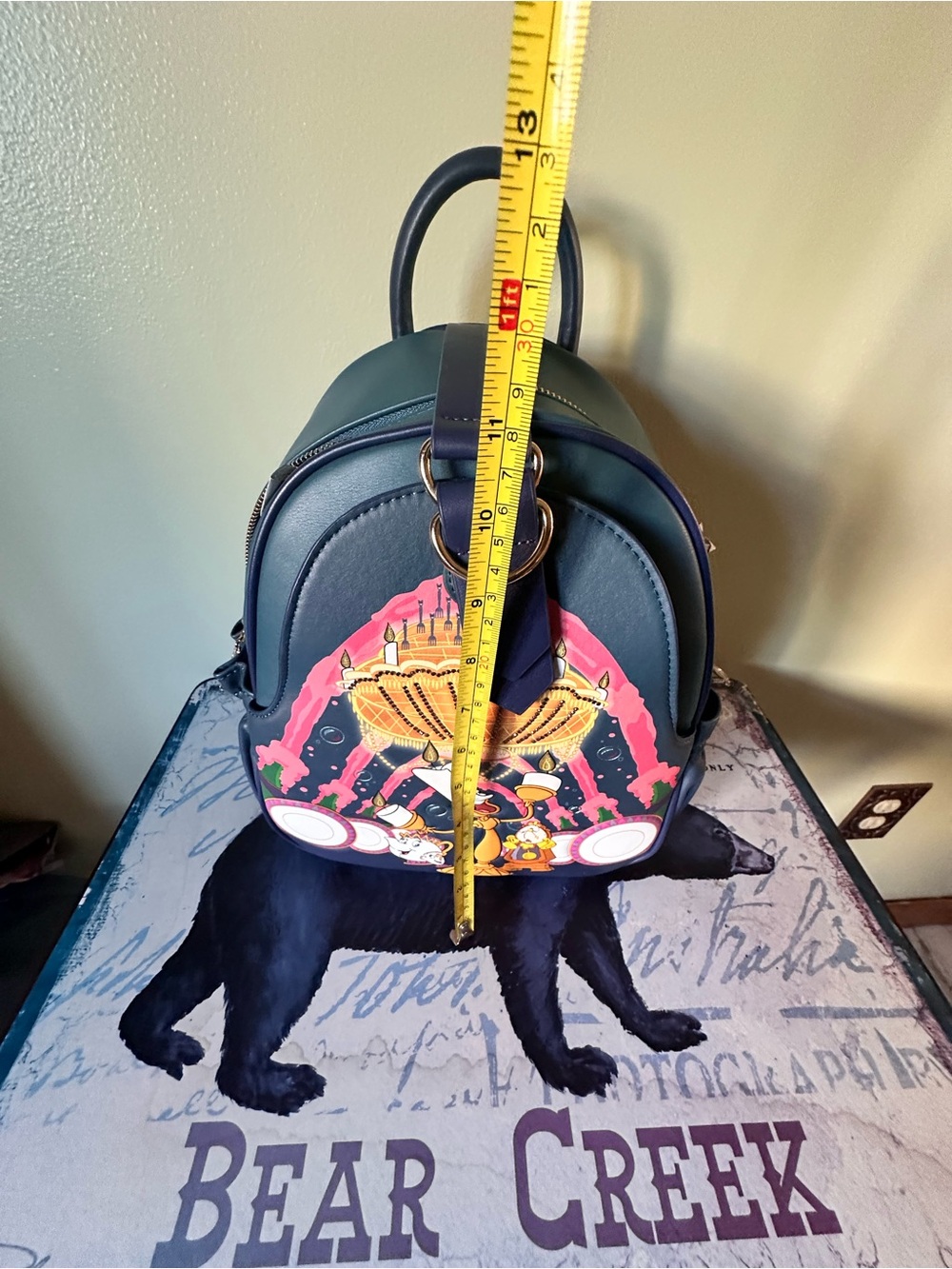 Navy Blue Disney Beauty & the Beast Lumière Backpack - Picture 11 of 14